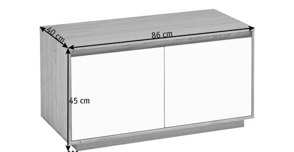 GARDEROBENBANK 86/45/40 cm  - Sandfarben/Eichefarben, Design, Holz/Holzwerkstoff (86/45/40cm) - Novel