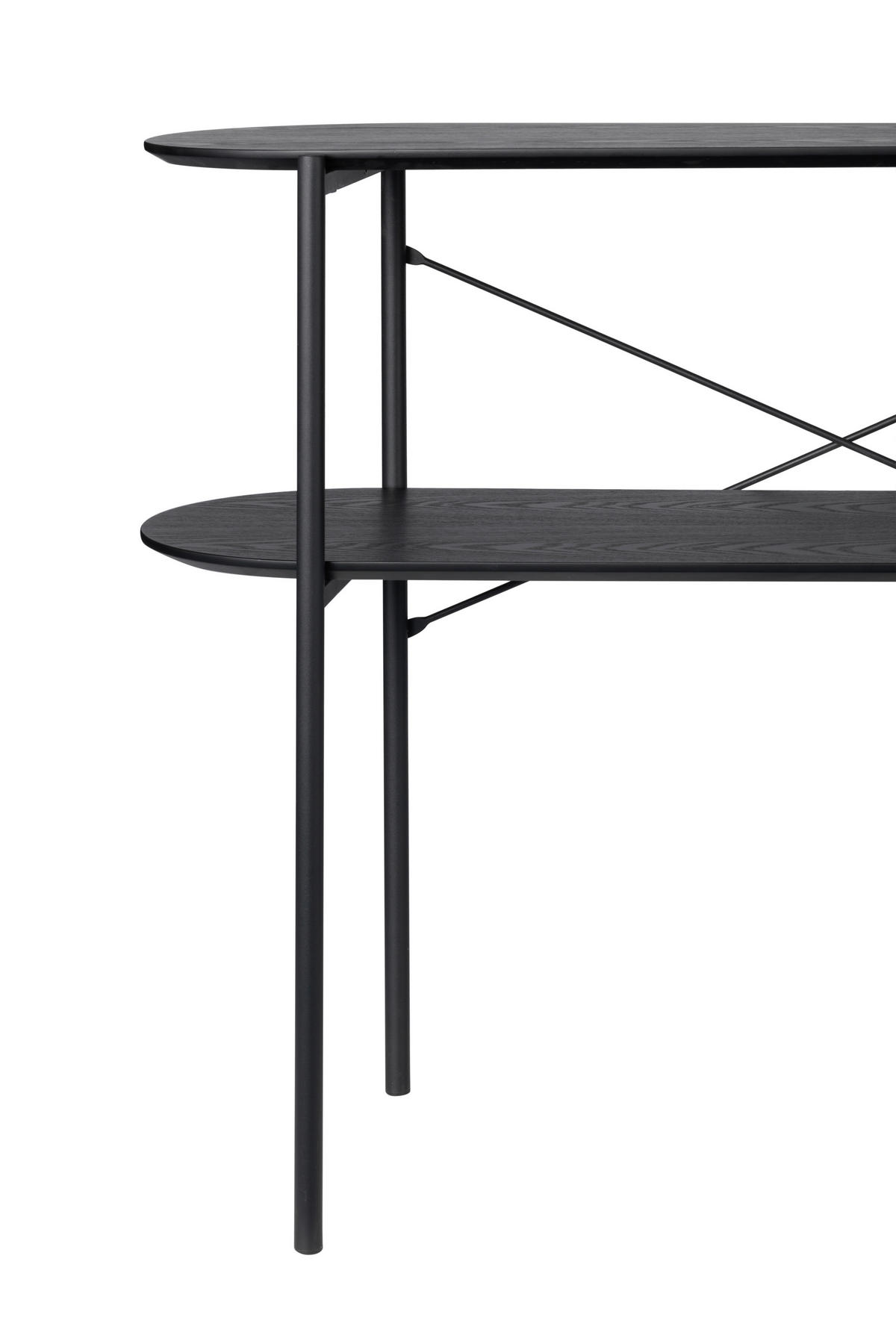 MASĂ TIP CONSOLĂ in material pe bază de lemn, lemn, metal   99,5/75,5/35,5 cm  - negru, Design, lemn/metal (99,5/75,5/35,5cm) - MID.YOU