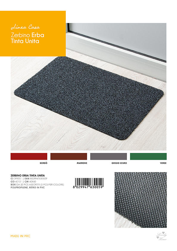 OTIRAČ ZA OBUĆU 40/60 cm   - pastelno zelena/bordo, Konvencionalno, tekstil (40/60cm)