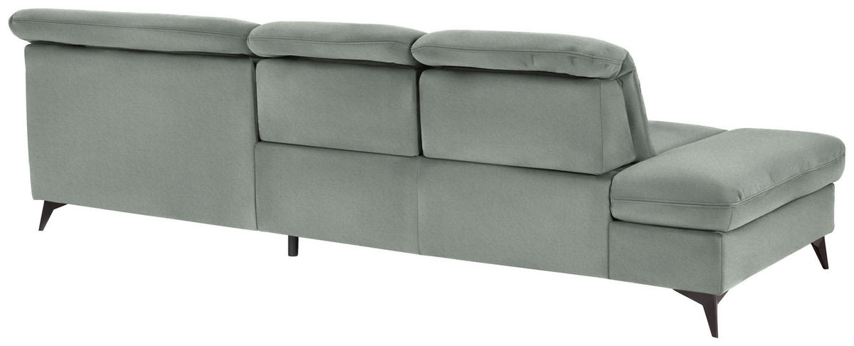 ECKSOFA  in Chenille Hellgrau  288/198 cm  - Hellgrau/Schwarz, Design, Textil/Metall (288/198cm) - Beldomo Style
