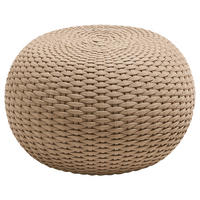 OUTDOORPOUF Taupe 60/35/60 cm  - Taupe, MODERN, Kunststoff (60/35/60cm) - Jan Kurtz
