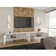 LOWBOARD Newniq in 120/36,7/45 cm - Weiß, Design, Holzwerkstoff (120/36,7/45cm) - Hom`in