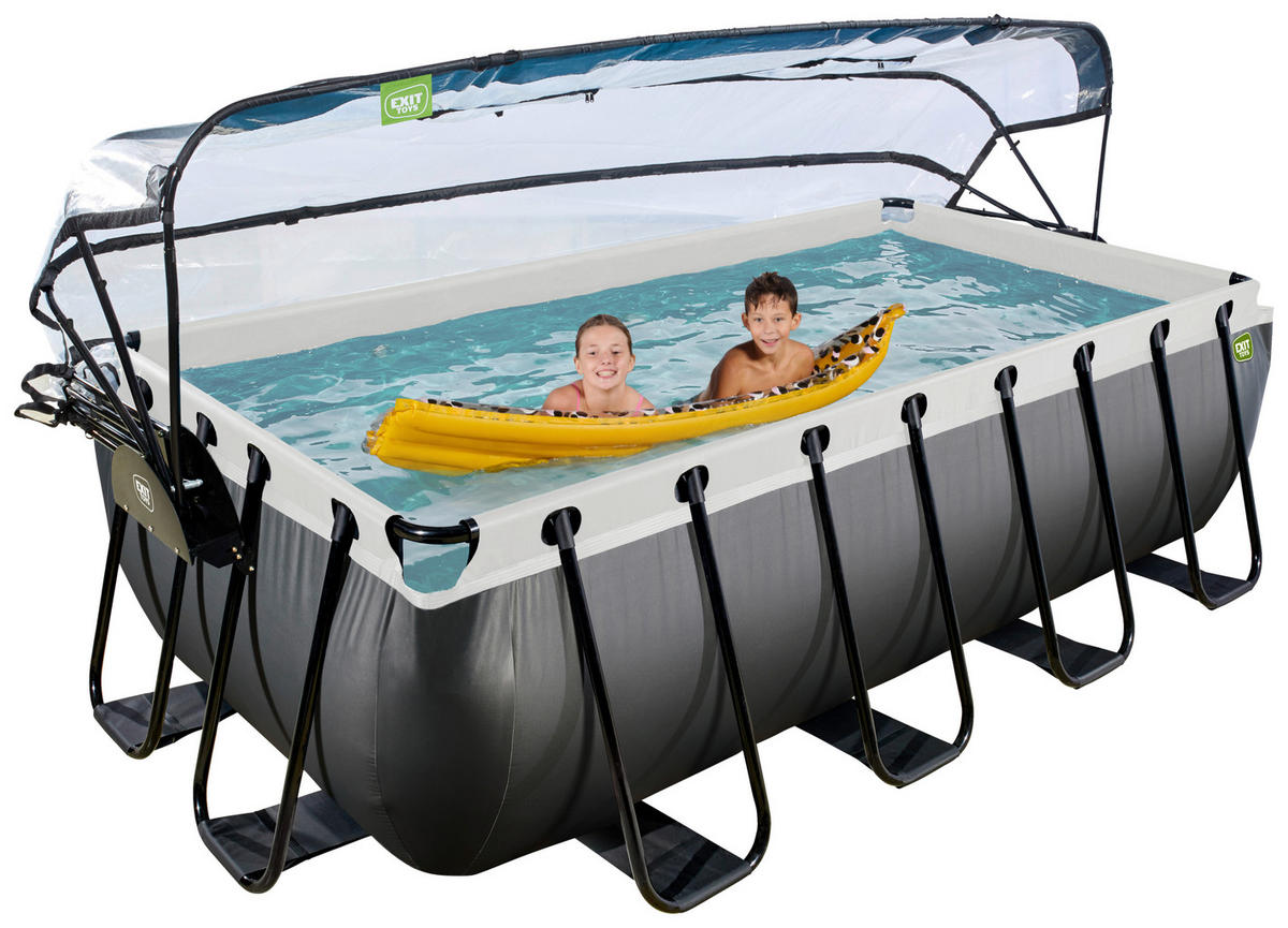 POOL 400/200/100 cm  - Anthrazit, Konventionell, Kunststoff/Metall (400/200/100cm) - EXIT Toys