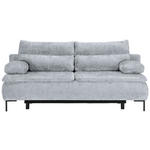 BOXSPRINGSOFA  in Webstoff Hellgrau  - Hellgrau/Schwarz, Design, Textil/Metall (202/93/100cm) - Novel