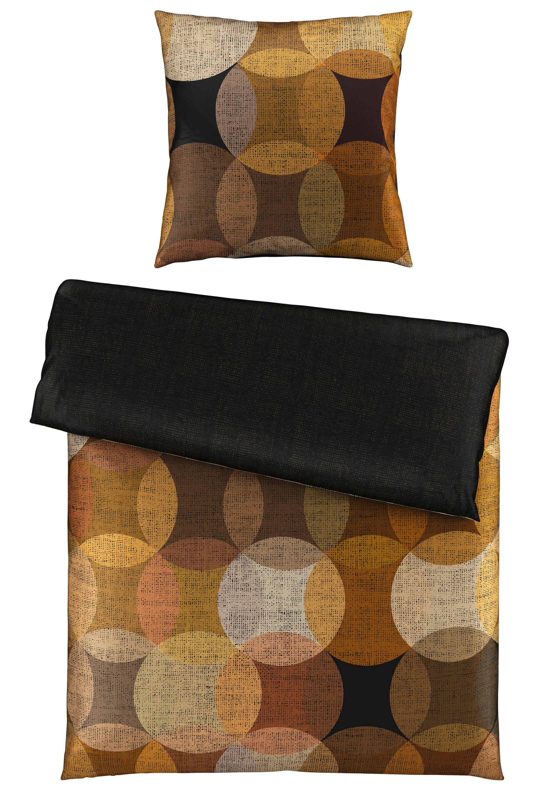 WENDEBETTWÄSCHE 2-teilig Neuvac Satin 155/220 cm  - Braun, Basics, Textil (155/220cm) - Novel