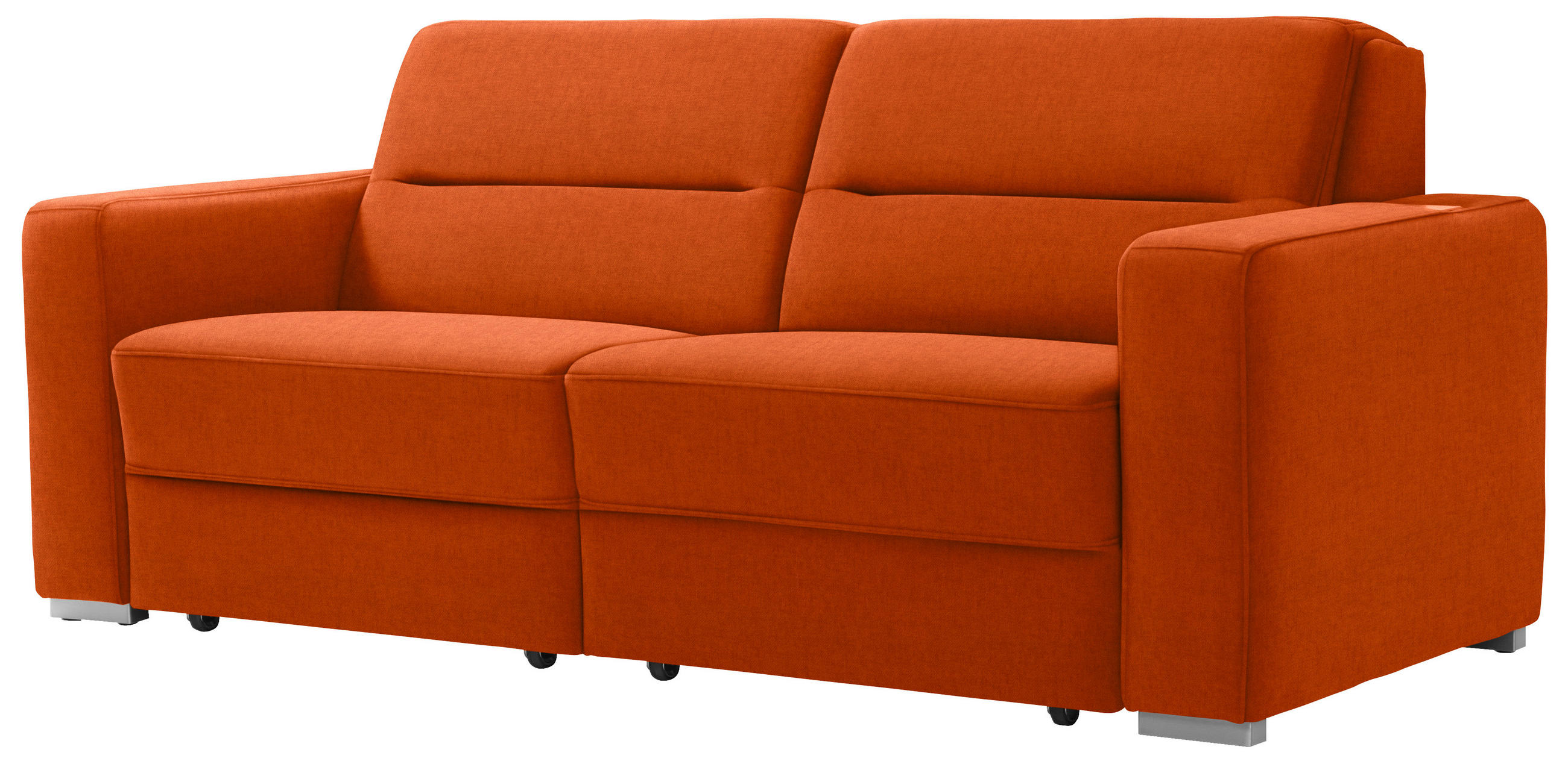 SCHLAFSOFA in Orange  - Orange, KONVENTIONELL, Textil/Metall (202/86/92cm) - Sedda