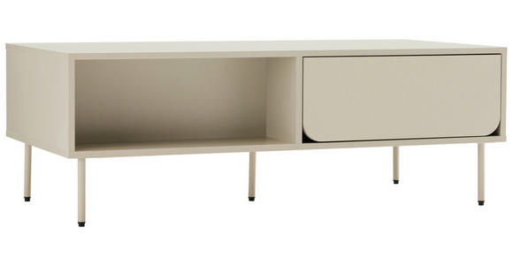 COUCHTISCH in Metall, Holzwerkstoff 120/60/40 cm  - Seidengrau, Design, Holzwerkstoff/Metall (120/60/40cm) - Xora