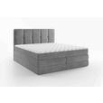 BOXSPRINGBETT 180/200 cm  in Grau  - Schwarz/Grau, Design, Kunststoff/Textil (180/200cm) - Esposa