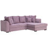 ECKSOFA in Cord Pflaume  - Pflaume/Schwarz, Design, Kunststoff/Textil (259/174cm) - Cantus