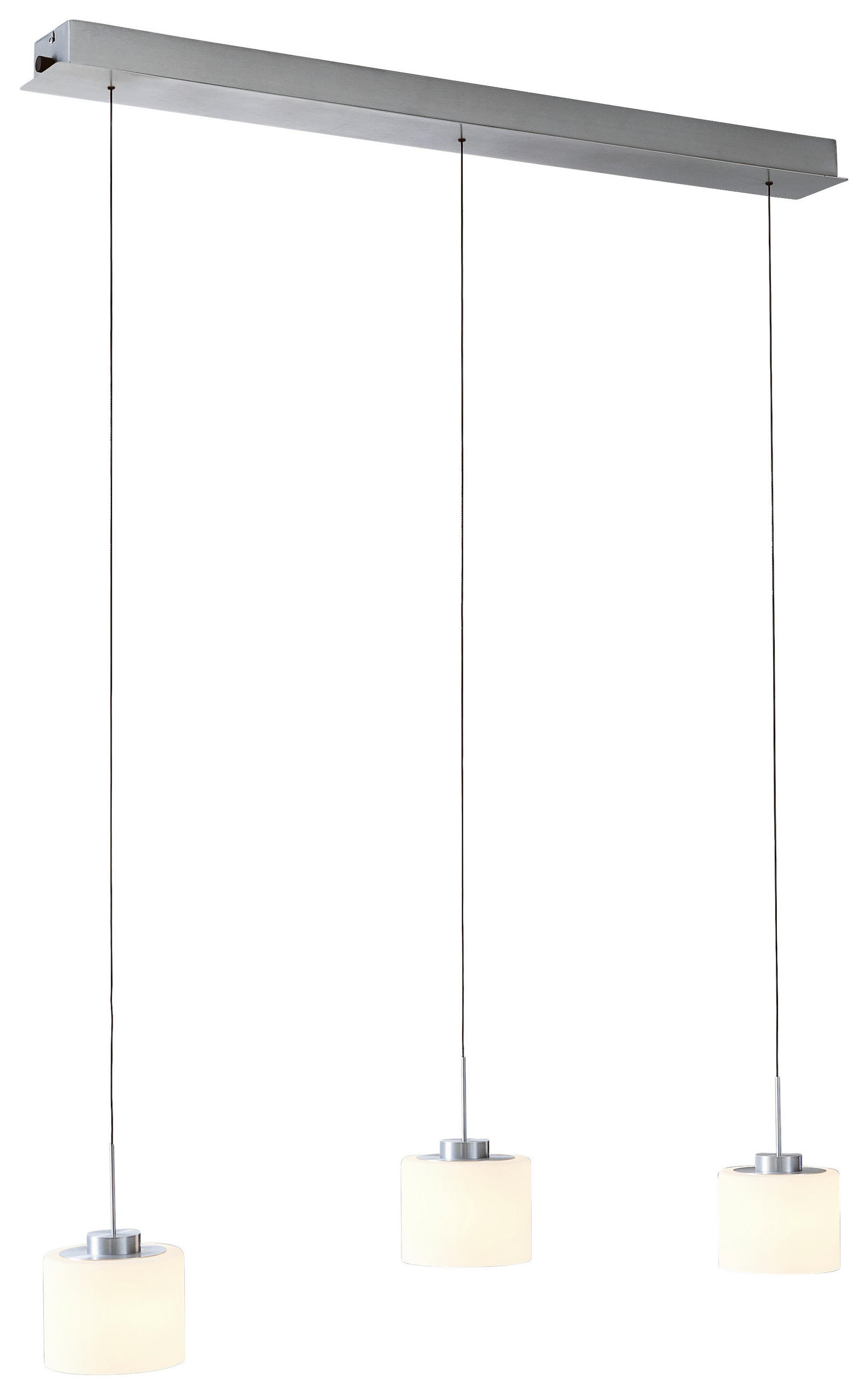 LED-HÄNGELEUCHTE ABBY 110/20/150 cm  - Alufarben, Design, Metall (110/20/150cm) - Hell