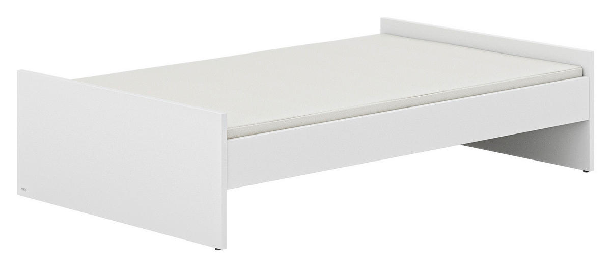 BODENBETT 120/200 cm  in Weiß  - Weiß, KONVENTIONELL, Holzwerkstoff (120/200cm) - Paidi