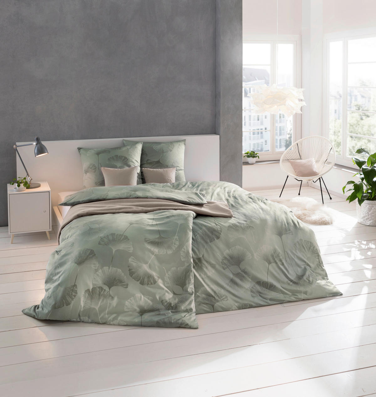 BETTWÄSCHE Interlock-Jersey 140/200 cm  - Olivgrün, Design, Textil (140/200cm) - Estella