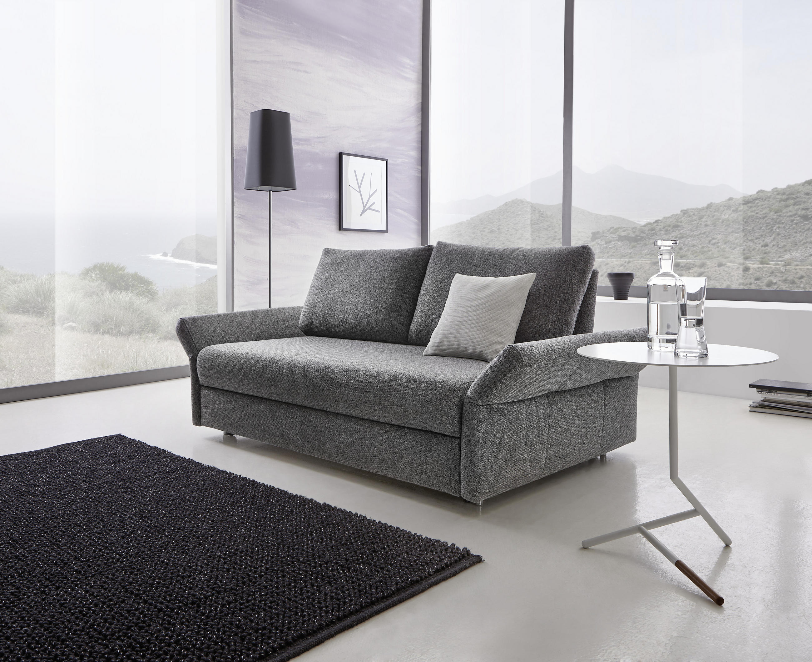 SCHLAFSOFA in Textil Grau  - Grau, Design, Textil (166-204/88/110-120cm) - Bali