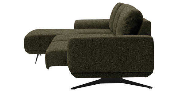 ECKSOFA in Webstoff Grün  - Schwarz/Grün, Design, Textil/Metall (172/320cm) - Valnatura