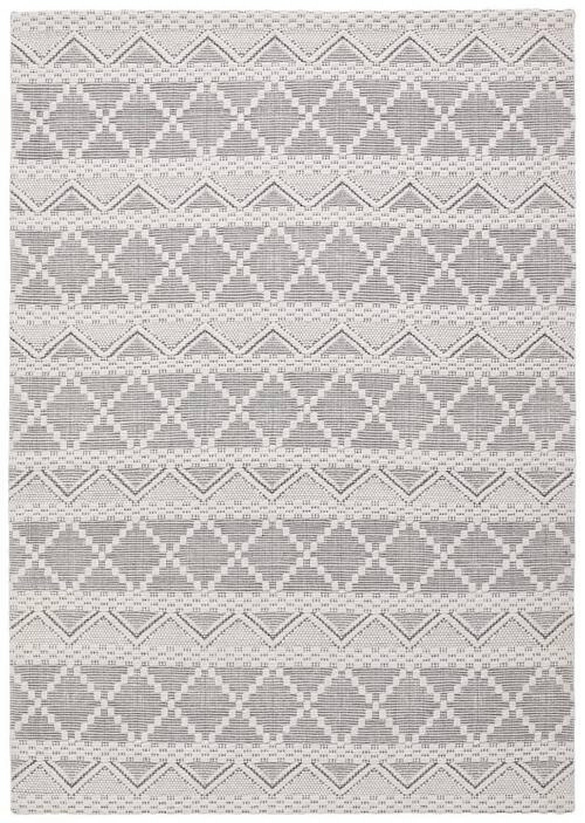 RUČNĚ TKANÝ KOBEREC, 70/130 cm, černá, bílá - bílá/černá, Konvenční, textil (70/130cm) - Linea Natura