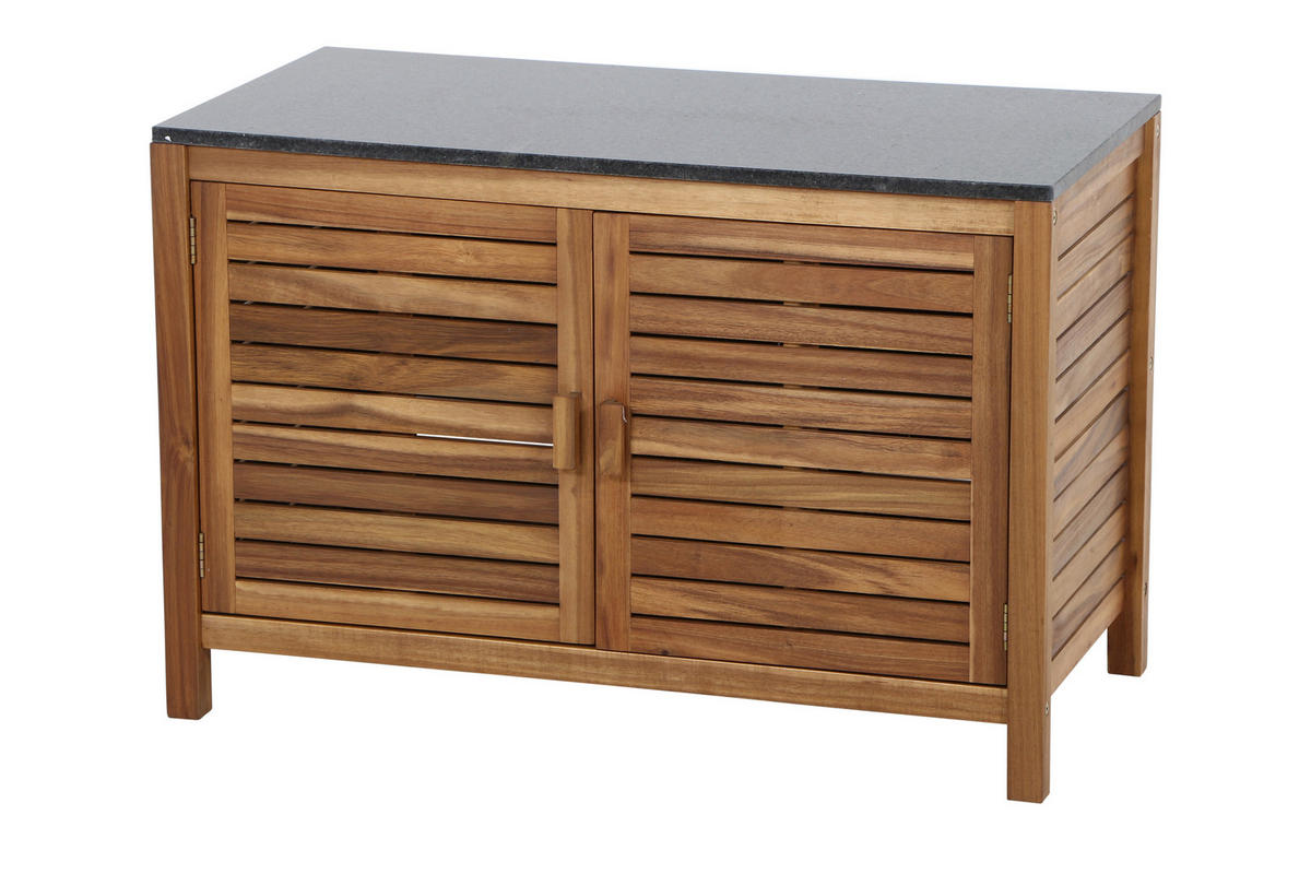 OUTDOORKÜCHE - Akaziefarben, KONVENTIONELL, Holz - Siena Garden