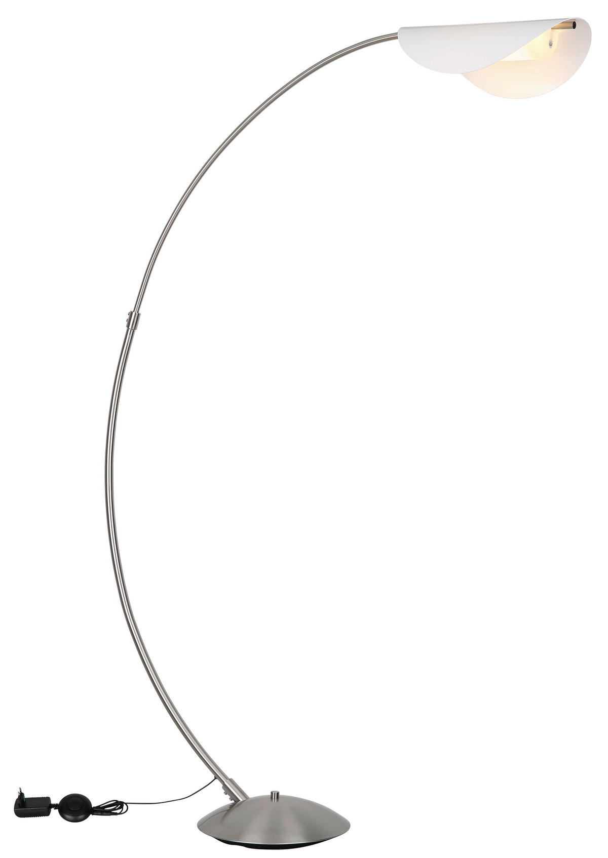 LED-STEHLEUCHTE ROBLES 124/35/182 cm   - Schwarz/Weiß, Design, Kunststoff/Metall (124/35/182cm) - Globo