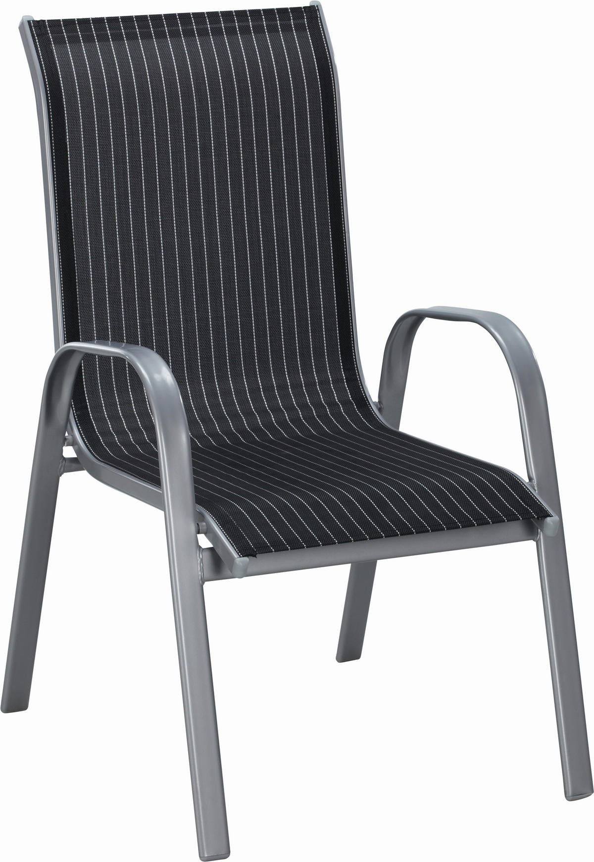 BAŠTENSKA STOLICA SLOŽIVA - bela/srebrna, Osnovno, metal/tekstil (55/96/76cm) - Ambia Garden