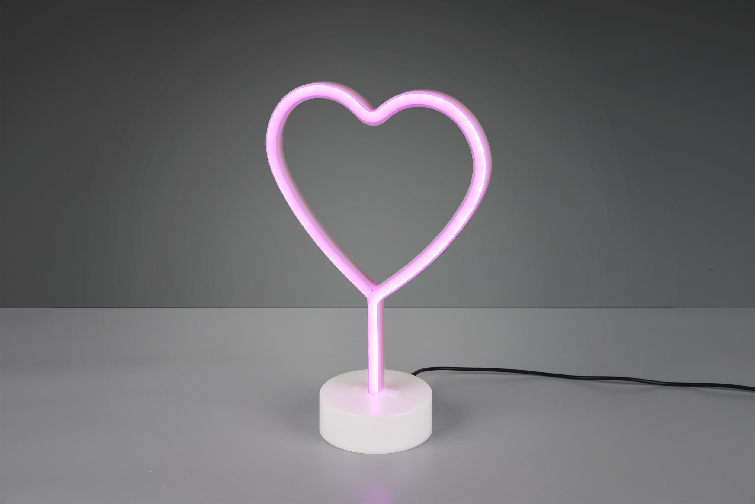 LED-TISCHLEUCHTE HEART   - Weiß, Trend, Kunststoff (20/29,6/8,5cm)