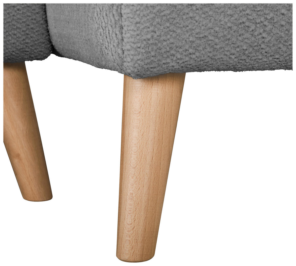 ECKSOFA Grau Webstoff  - Buchefarben/Grau, KONVENTIONELL, Holz/Textil (294/169cm) - Carryhome