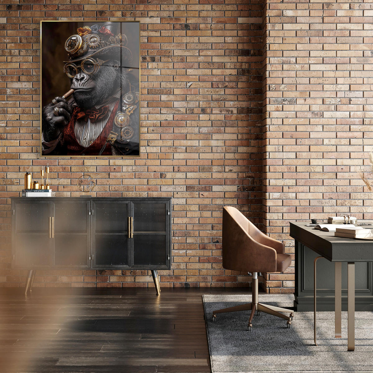 GLASBILD Tiere 80/120 cm  - Multicolor, Basics, Glas/Holz (80/120cm)