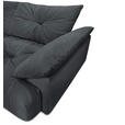 BIGSOFA Webstoff Dunkelgrau  - Dunkelgrau/Schwarz, KONVENTIONELL, Kunststoff/Textil (243/90,5/130cm) - Ambia Home