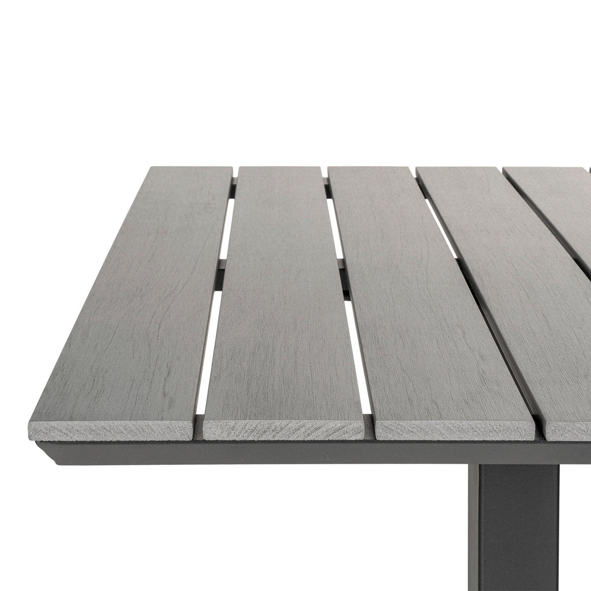 GARTENTISCH 70/72/70 cm Metall, Kunststoff Grau, Schwarz  - Schwarz/Grau, MODERN, Kunststoff/Metall (70/72/70cm) - MID.YOU
