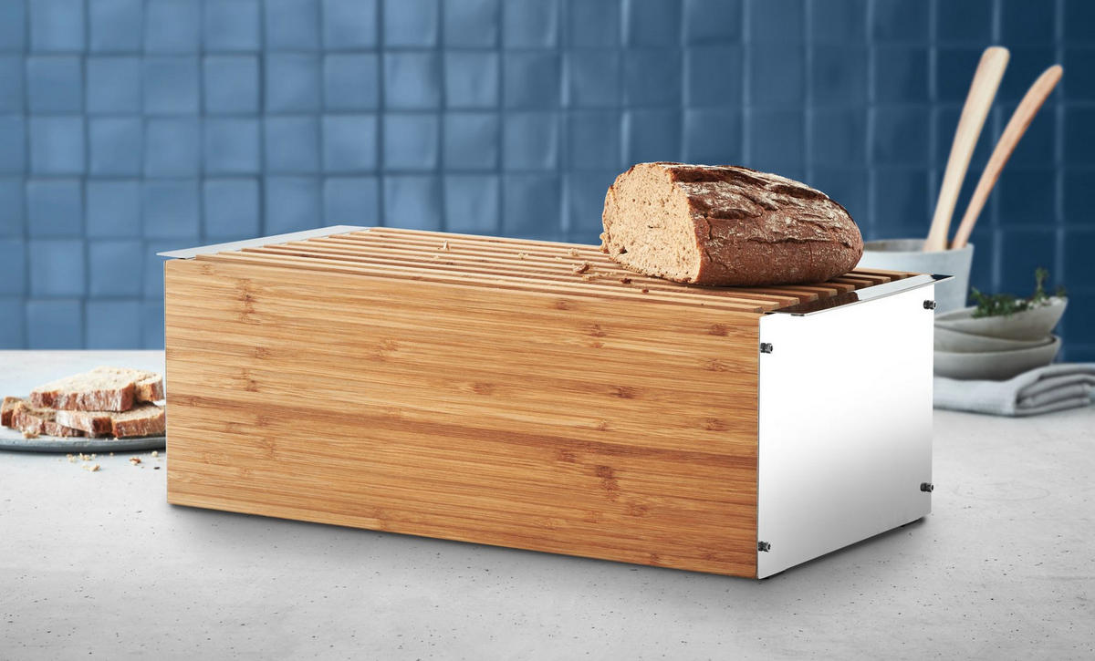 BROTKASTEN 46/26/18 cm  - Braun, Basics, Holz/Metall (46/26/18cm) - WMF
