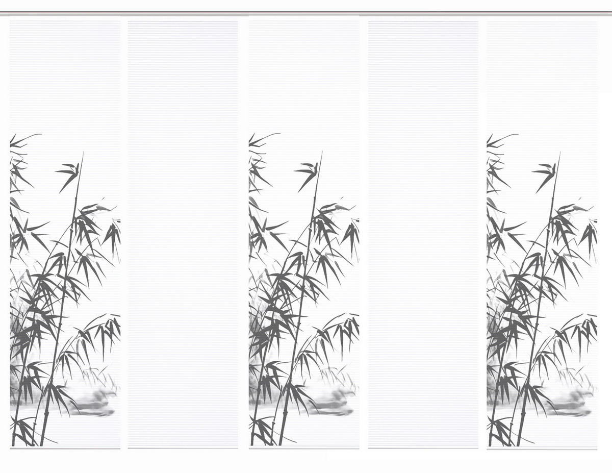 FLÄCHENVORHANG in Weiß, Grau Hochglanz blickdicht  - Grau Hochglanz/Weiß, Natur, Textil (60/245cm)