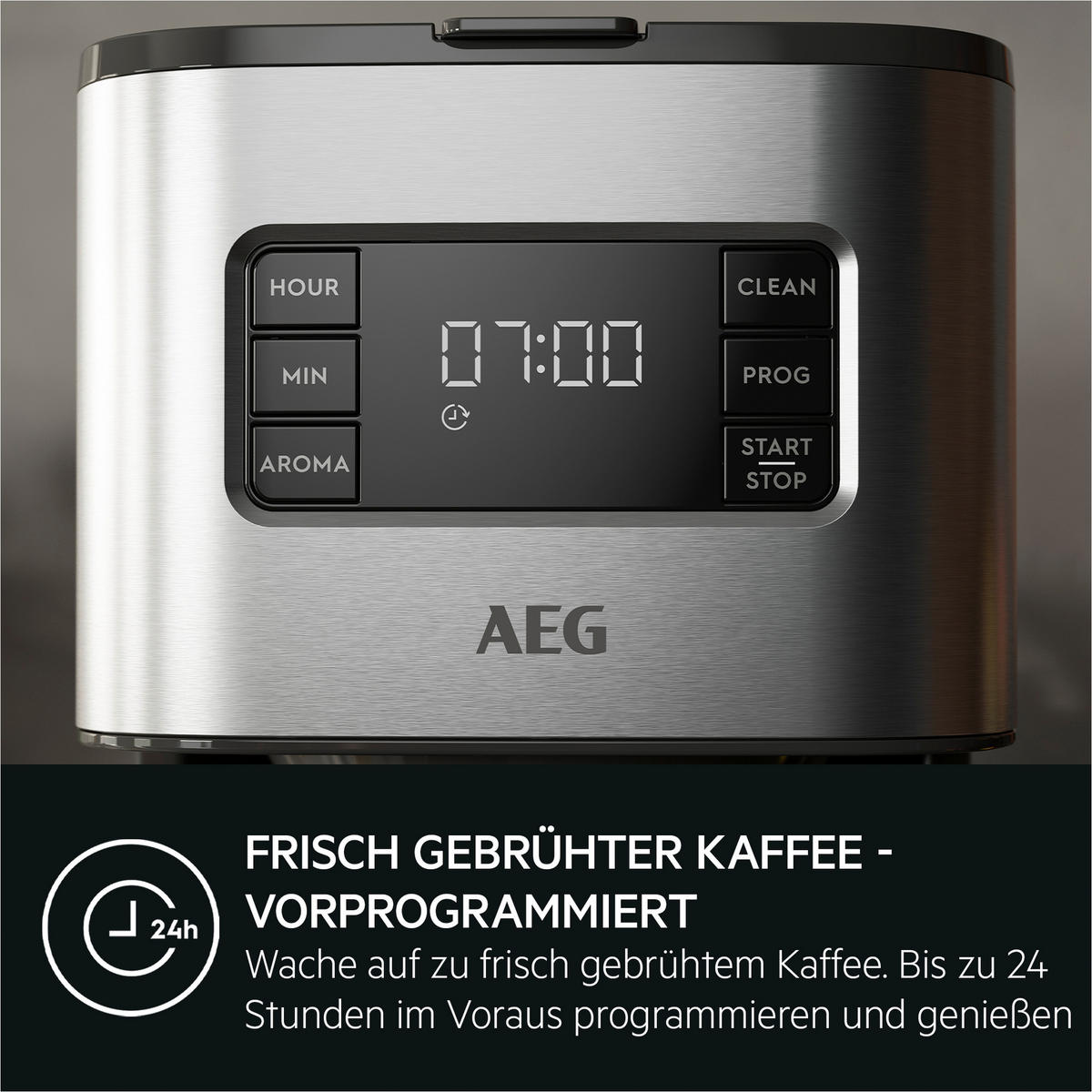 FILTERKAFFEEMASCHINE Deli 5 CM5-1-6AN  - Anthrazit, Basics, Glas/Kunststoff (24,7/33,8/17,4cm) - AEG