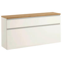 HÄNGESCHUHSCHRANK Balkeneiche furniert Silberfarben, Weiß, Eichefarben  - Eichefarben/Silberfarben, Design, Holz/Holzwerkstoff (120/61/31cm)