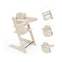 HOCHSTUHL-SET Tripp Trapp Bundles  - Perlmutt, Basics, Holz (83/65/46cm) - Stokke