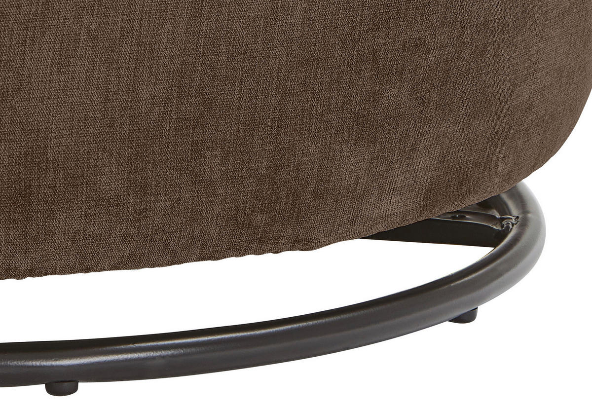COCKTAILSESSEL in Flachgewebe Dunkelbraun  - Dunkelbraun/Schwarz, Design, Textil/Metall (92/80/84cm) - Livetastic