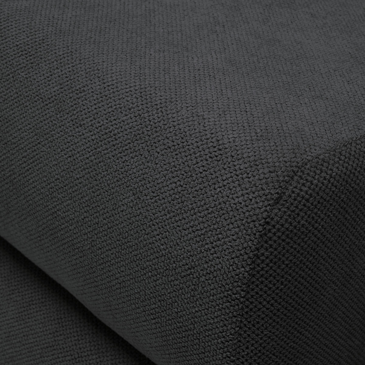 RÉCAMIERE in Flachgewebe Anthrazit  - Anthrazit/Schwarz, Design, Kunststoff/Textil (171/71-88/93cm) - Cantus