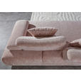 SCHLAFSOFA Chenille Rosa  - Schwarz/Rosa, KONVENTIONELL, Kunststoff/Textil (235-255/80/116-138cm) - Carryhome