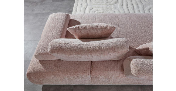 SCHLAFSOFA Chenille Rosa  - Schwarz/Rosa, KONVENTIONELL, Kunststoff/Textil (235-255/80/116-138cm) - Carryhome