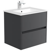 WASCHTISCHKOMBI 60 cm  - Graphitfarben/Weiß, MODERN, Keramik/Holzwerkstoff (60cm) - MID.YOU