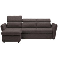 ECKSOFA in Mikrofaser Braun  172/240 cm  - Schwarz/Braun, Design, Kunststoff/Textil (172/240cm) - Stylife