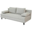 SCHLAFSOFA Lia in Webstoff Taupe  - Taupe/Schwarz, Design, Textil/Metall (197/84/92,5cm) - Hom`in