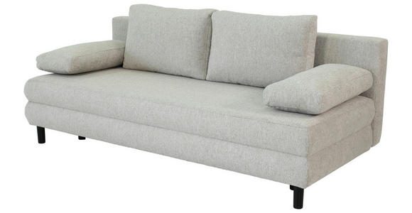 SCHLAFSOFA Lia in Webstoff Taupe  - Taupe/Schwarz, Design, Textil/Metall (197/84/92,5cm) - Hom`in