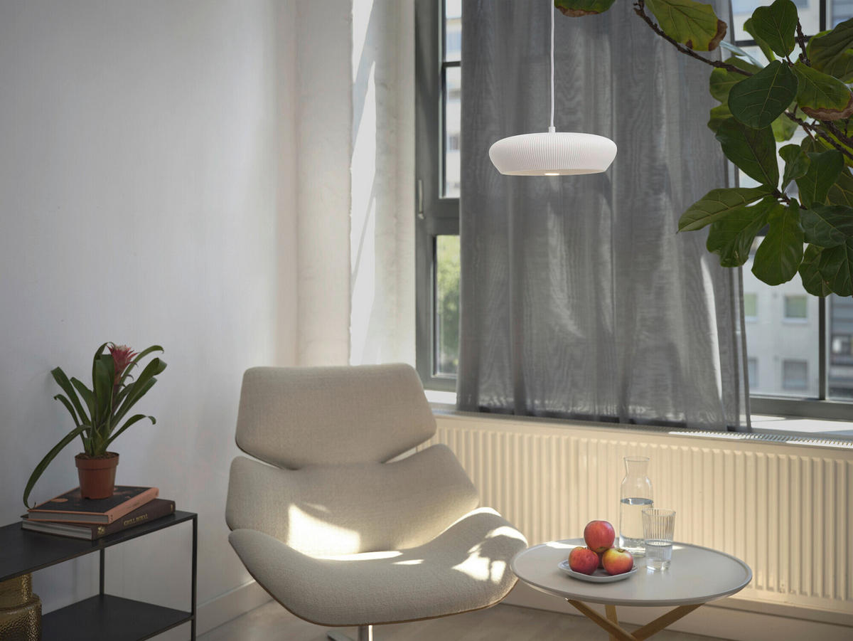 HÄNGELEUCHTE 28.3/114 cm  - Weiß, Basics, Stein/Metall (28.3/114cm) - Osram