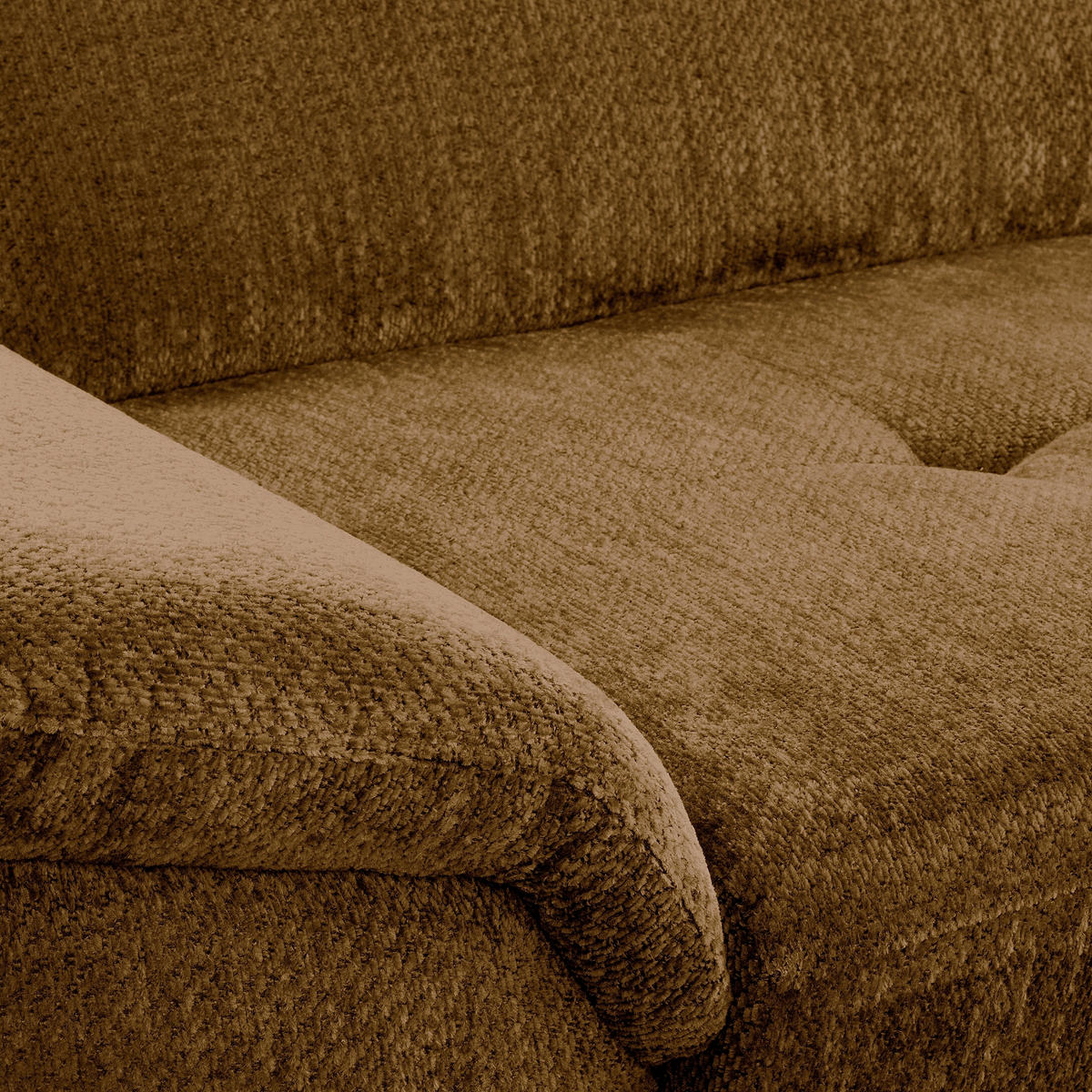 ECKSOFA  Webstoff Rostfarben  - Rostfarben/Schwarz, Design, Textil/Metall (268/195cm) - Livetastic