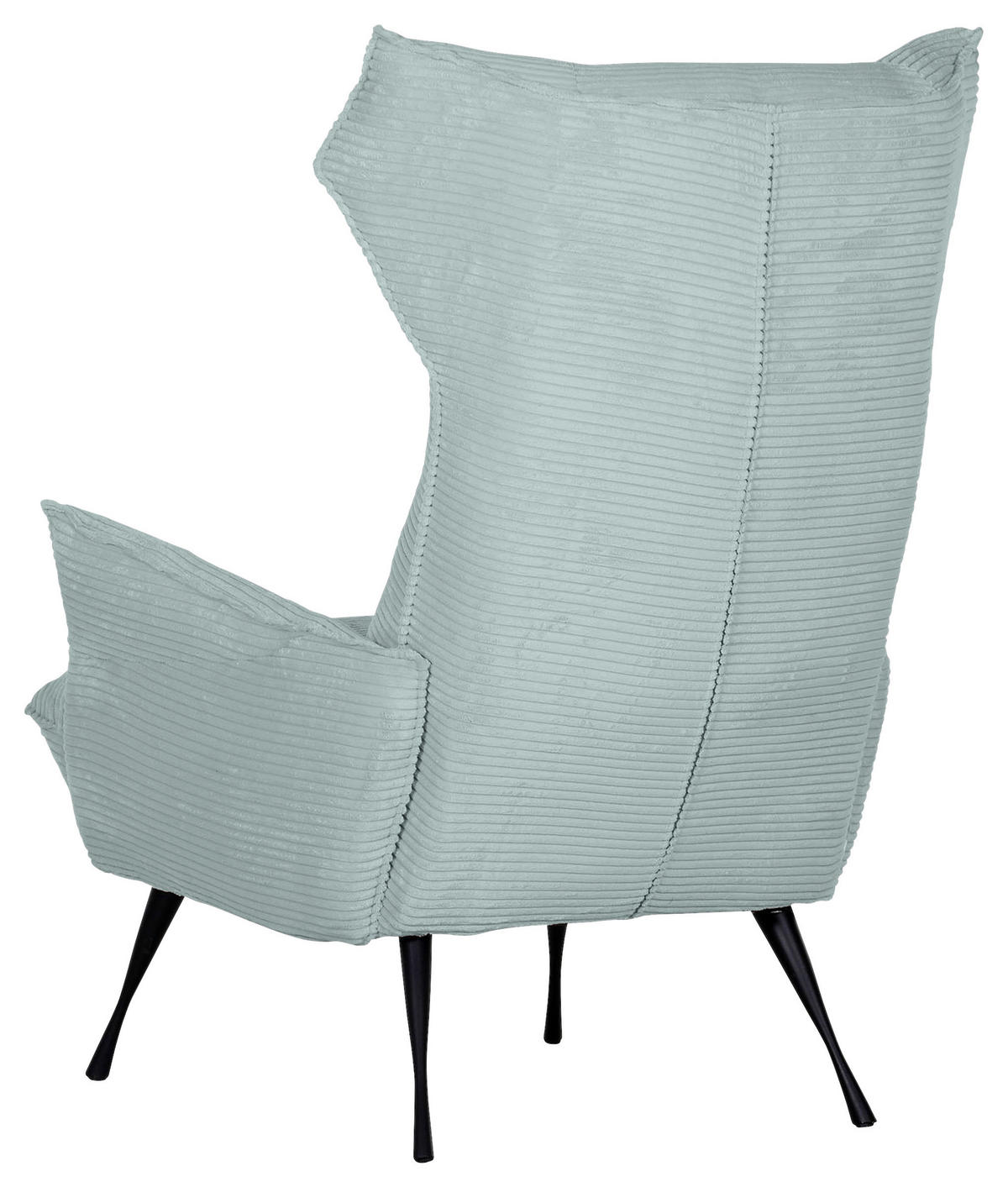 ÖRONLAPPSFÅTÖLJ i manchester mintgrön  - mintgrön/svart, Klassisk, metall/textil (83/110/92cm) - MID.YOU