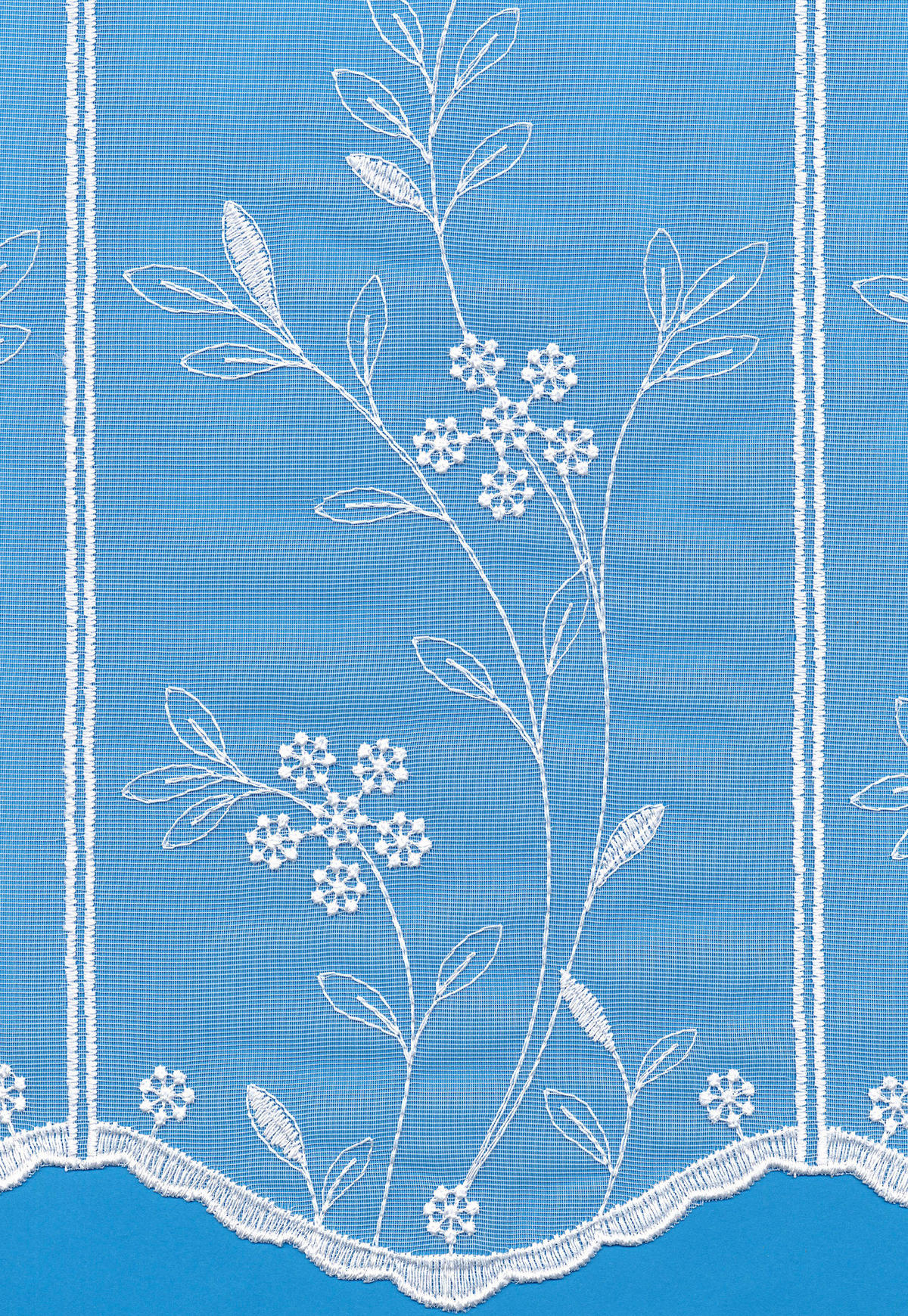 KURZGARDINE   96/60 cm   - Weiß, KONVENTIONELL, Textil (96/60cm)