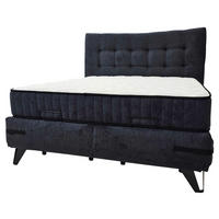 Pat Tapițat Cu Saltea 160x200, 160/200 cm, antracit - antracit, Modern, metal/textil (160/200cm) - Hom`in