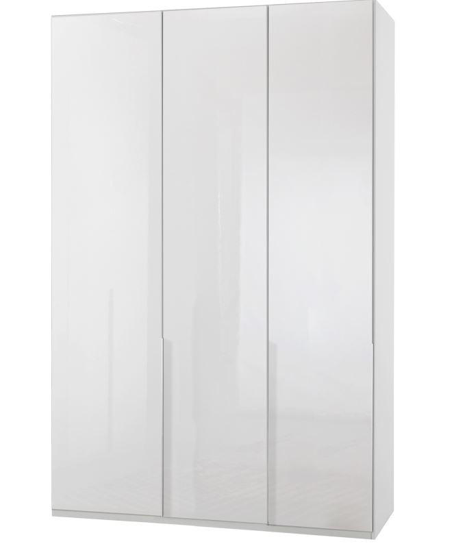 ORMAR SA KLASIČNIM VRATIMA bela  135/236/58 cm  - boja aluminijuma/bela, Dizajnerski, metal/pločasti materijal (135/236/58cm) - Novel