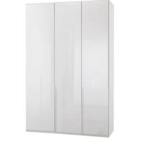 ORMAR SA KLASIČNIM VRATIMA bela  135/236/58 cm  - boja aluminijuma/bela, Dizajnerski, metal/pločasti materijal (135/236/58cm) - Novel