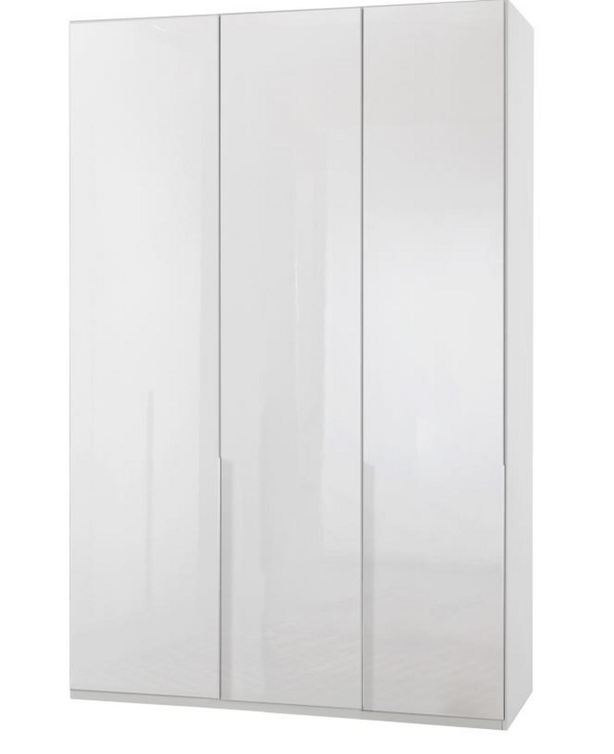 ORMAR SA KLASIČNIM VRATIMA bela  135/236/58 cm  - boja aluminijuma/bela, Dizajnerski, metal/pločasti materijal (135/236/58cm) - Novel