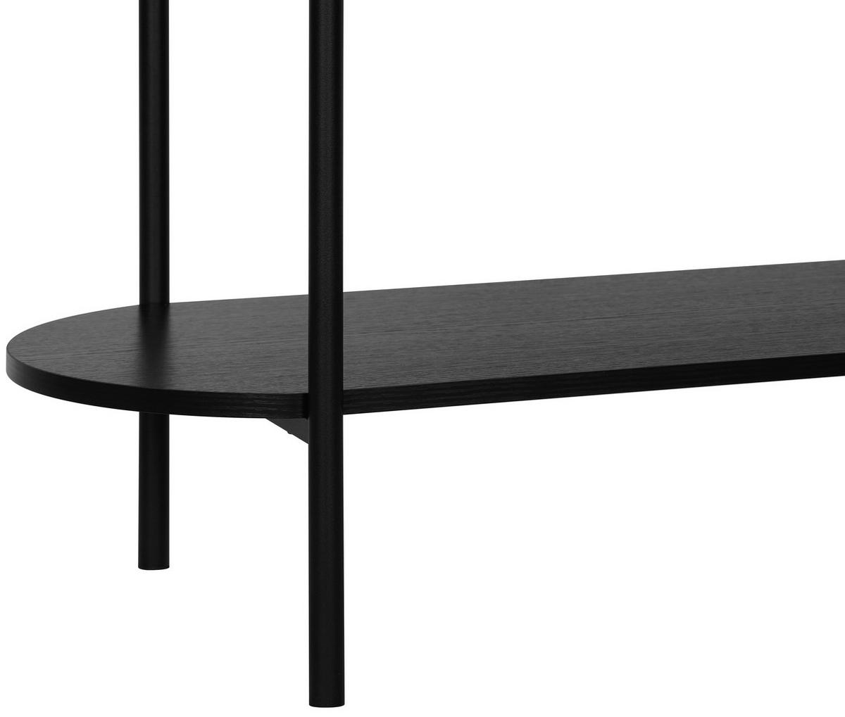 KONSOLENTISCH Naturfarben, Schwarz  - Schwarz/Naturfarben, Trend, Holzwerkstoff/Metall (100/39/76cm) - Xora