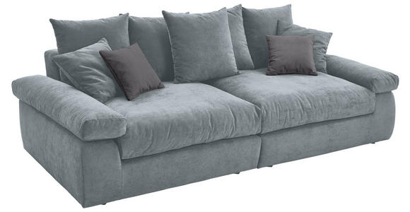 BIGSOFA Feincord Blaugrau, Anthrazit  - Anthrazit/Blaugrau, Design, Kunststoff/Textil (260/90/140cm) - Carryhome